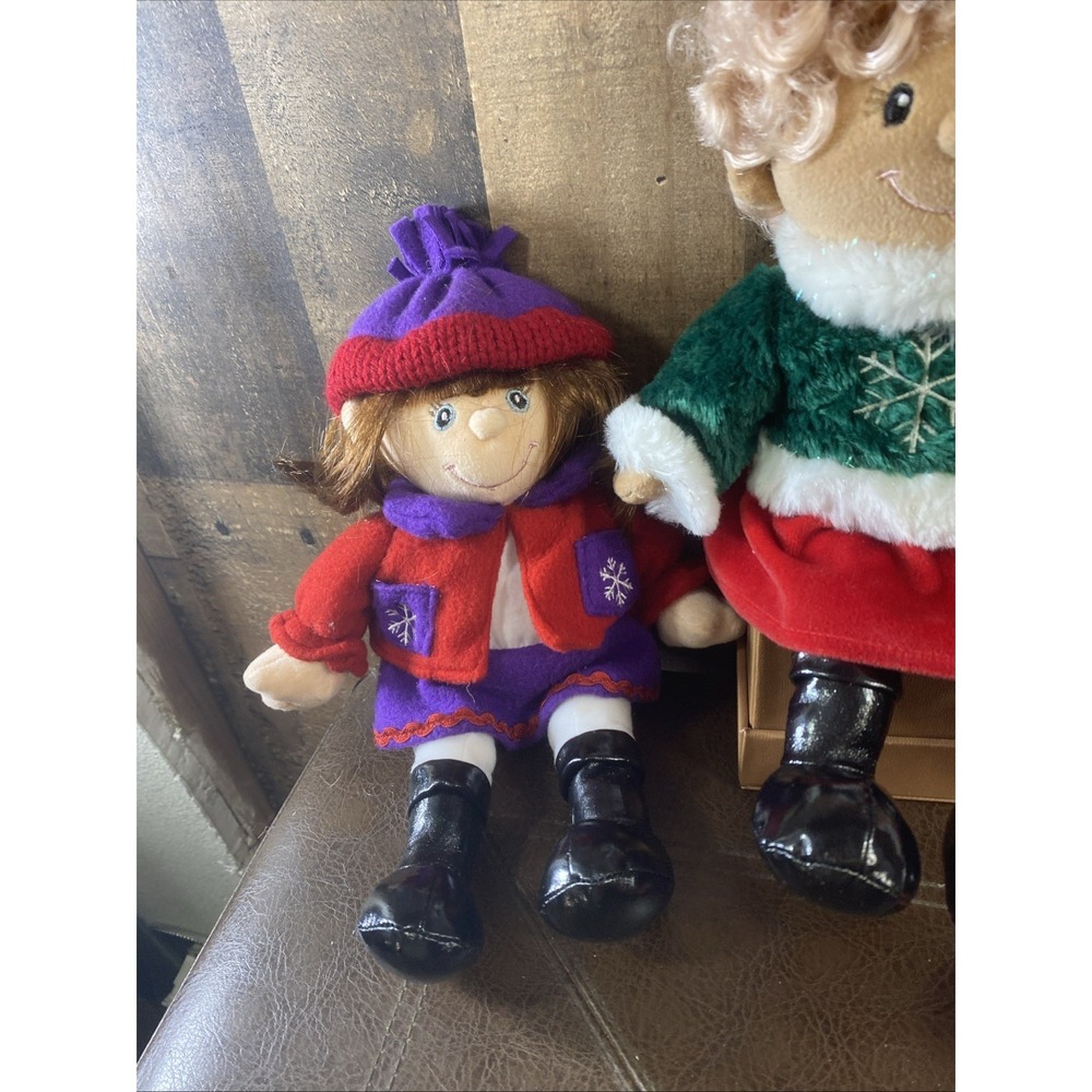 Lot of 3 Vintage 2001 Commonwealth Christmas Holiday Snowflake Dolls Plush 12" - Picture 7 of 16